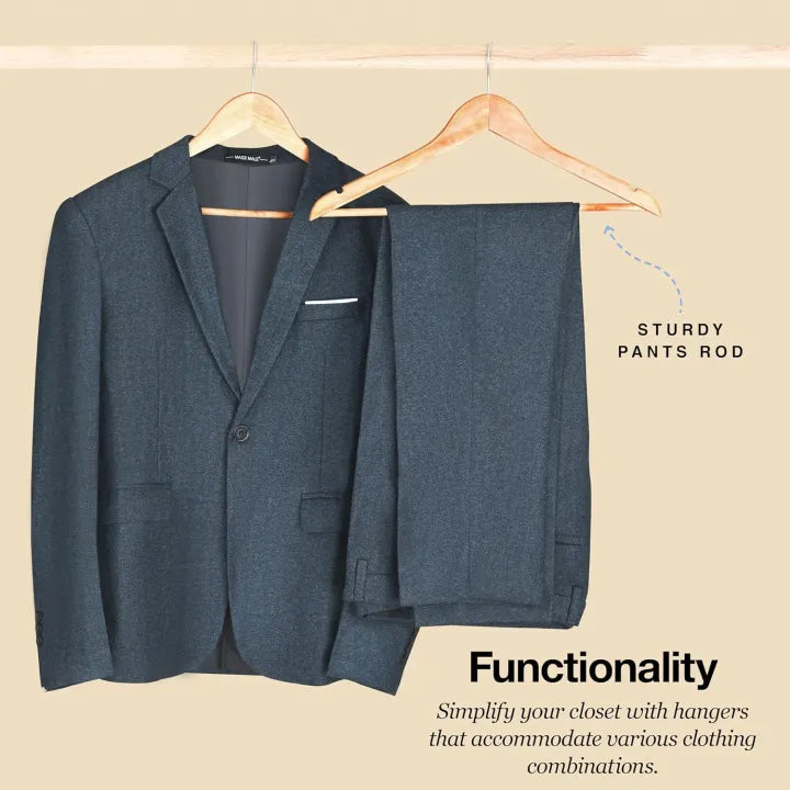 Premium Non-Slip Wooden Hanger