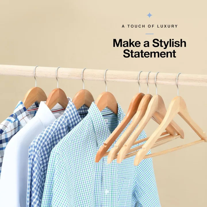 Premium Non-Slip Wooden Hanger