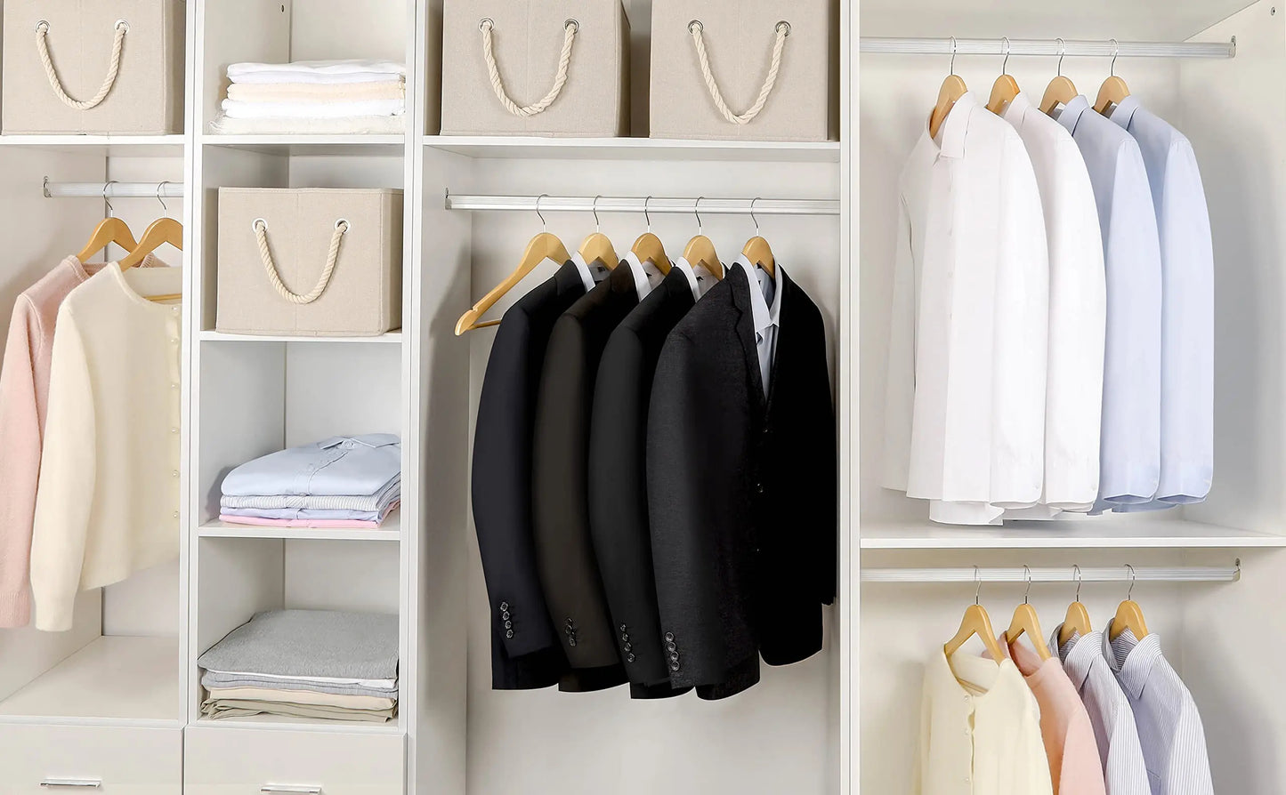 Luxury Matte Black Broad Shoulder Wooden Hanger