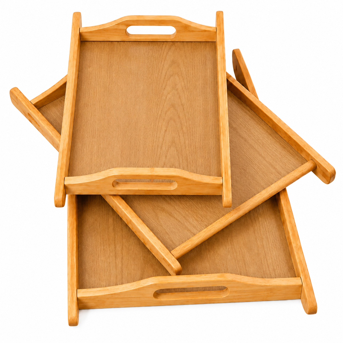 Wooden Serving Tray Set (3 Pieces)