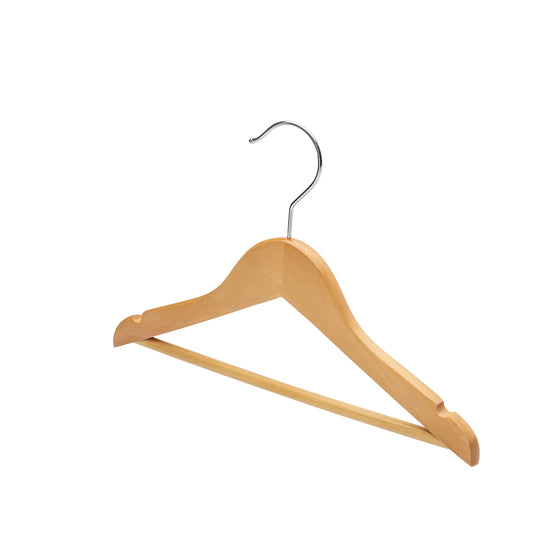 Premium Wooden Clothes Hanger with Bar