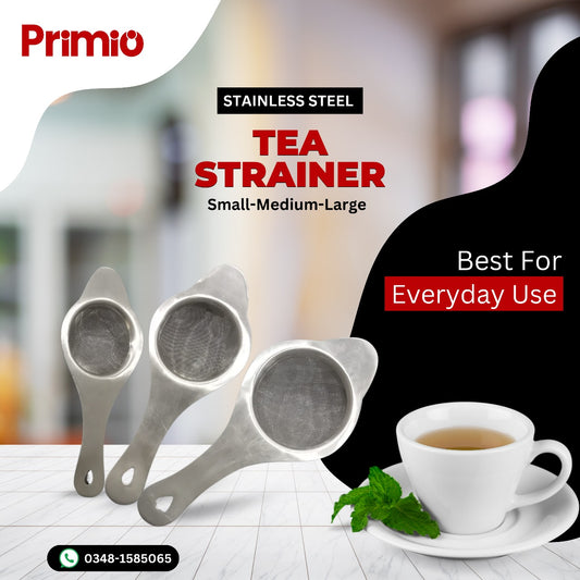 Stainless Steel Tea Strainer Set (Small-Medium-Large)