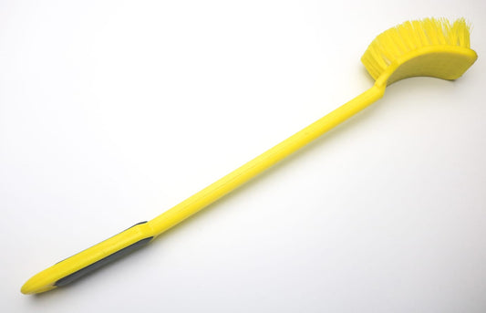 Yellow Long-Handle Scrub Brush