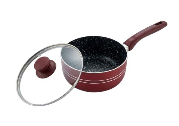 Primio Marble Coat Non Stick Saucepan with Lid