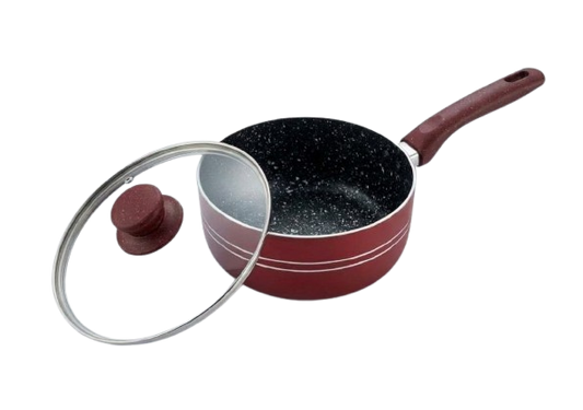 Primio Marble Coat Non Stick Saucepan with Lid